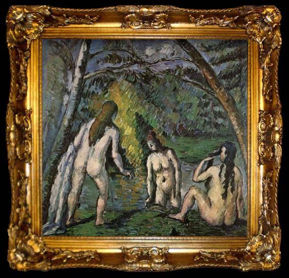 framed  Paul Cezanne Three Women Bathing, ta009-2